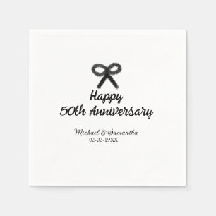 Happy 50. Jubiläum fügen Sie Pärchen Namen Datum H Serviette