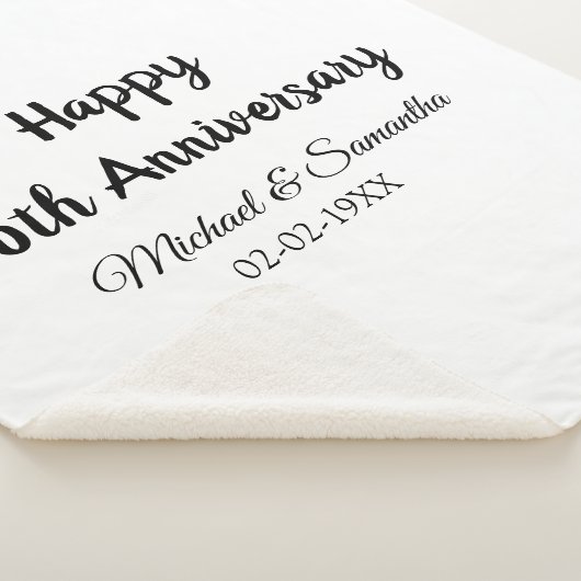 Happy 50. Jubiläum fügen Sie Pärchen Namen Datum H Sherpadecke (3/4)