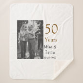 Happy 50. Jubiläum fügen Sie Pärchen Namen Datum H Sherpadecke (Vorderseite)