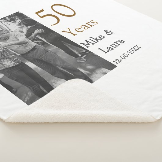 Happy 50. Jubiläum fügen Sie Pärchen Namen Datum H Sherpadecke (3/4)