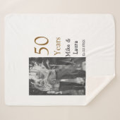 Happy 50. Jubiläum fügen Sie Pärchen Namen Datum H Sherpadecke (Vorderseite (Horizontal))