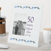 Happy 50. Jubiläum fügen Sie Pärchen Namen Datum H Sockelschild (In Situ)