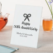 Happy 50. Jubiläum fügen Sie Pärchen Namen Datum H Sockelschild (In Situ)