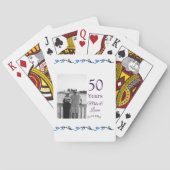 Happy 50. Jubiläum fügen Sie Pärchen Namen Datum H Spielkarten (Rückseite)