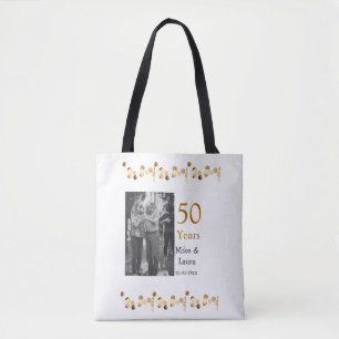 Happy 50. Jubiläum fügen Sie Pärchen Namen Datum H Tasche