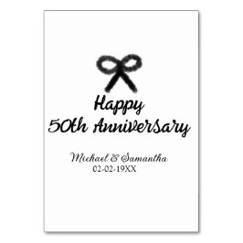 Happy 50. Jubiläum fügen Sie Pärchen Namen Datum H Tischnummer