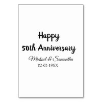 Happy 50. Jubiläum fügen Sie Pärchen Namen Datum H