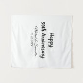 Happy 50. Jubiläum fügen Sie Pärchen Namen Datum H Wandteppich (Vorderseite (Horizontal))