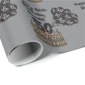 Happy 50. Personalize Birthday Geschenkpapier (Rolleneckpunkt)