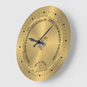 Happy 50 th Gold Wedding Anniversary Große Wanduhr (Winkel)