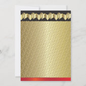 Happy 50 th Golden Heart Jubiläum Einladung (Rückseite)