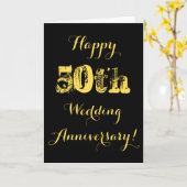 Happy 50 th Wedding Anniversary Card Karte (Gelbe Blume)