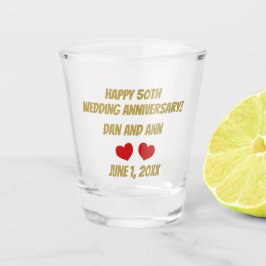 Happy 50 TH Wedding Anniversary Shot Glass Schnapsglas