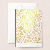 Happy 50 th Wedding Jubiläum Luxus Folienkarte (Rückseite mit Umschlag)