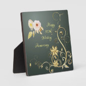 Happy 50 th Wedding Jubiläum Plaque mit Easel Fotoplatte (Vorderseite)