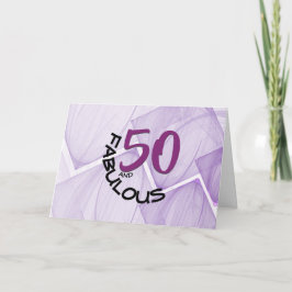 Happy 50 und Fabulous Geburtstags Typografie Karte