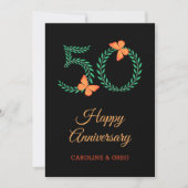 Happy 50. Wedding Anniversary Butterfly Card (Vorderseite)