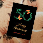Happy 50. Wedding Anniversary Butterfly Card
