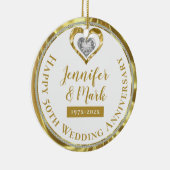 Happy 50. Wedding Anniversary Ornament (Rechts)