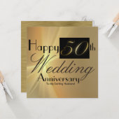 Happy 50. Wedding Anniversary to My Husband Card Karte (Vorderseite/Rückseite Beispiel)