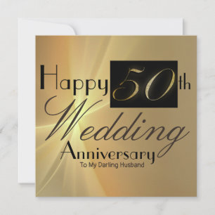 Happy 50. Wedding Anniversary to My Husband Card Karte