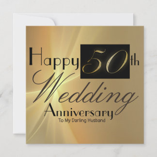 Happy 50. Wedding Anniversary to My Husband Card Karte