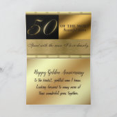 Happy 50. Wedding Anniversary to My Husband Card Karte (Innenseite)