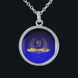 Happy 50. Wedding Sterling Silver Round Necklace Sterling Silberkette<br><div class="desc">Happy 50 th Wedding Anniversary Sterling Silver Round Necklace,  Schönes,  hochwertiges Kunstwerk.Einzigartig,  direkt aus meinen original gemischten Medien und digitalen Kunstwerken produziert.</div>