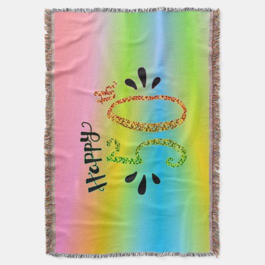 Happy 50. Wurfdecke. Decke (Vorderseite Vertikal)