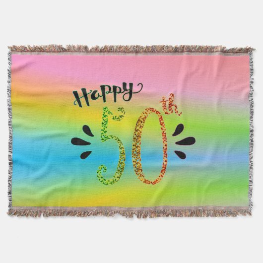 Happy 50. Wurfdecke. Decke (Vorderseite)