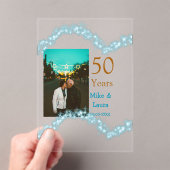 Happy 50th anniversary add couple name date weddin acryleinladungen (Insitu (Handheld))
