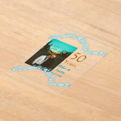 Happy 50th anniversary add couple name date weddin acryleinladungen (Ablage )