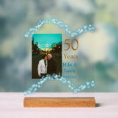 Happy 50th anniversary add couple name date weddin acrylschild (Neutral)