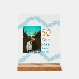 Happy 50th anniversary add couple name date weddin acrylschild