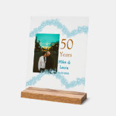 Happy 50th anniversary add couple name date weddin acrylschild (Winkel)