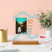 Happy 50th anniversary add couple name date weddin acrylschild (Hochzeit)