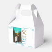 Happy 50th anniversary add couple name date weddin geschenkschachtel (Rückseite)