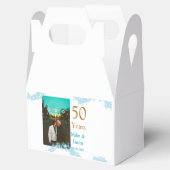Happy 50th anniversary add couple name date weddin geschenkschachtel (Geöffnet)