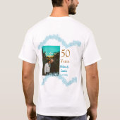 Happy 50th anniversary add couple name date weddin T-Shirt (Rückseite)