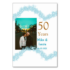 Happy 50th anniversary add couple name date weddin tischnummer