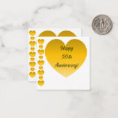 Happy 50th Anniversary Note Card Mitteilungskarte (Vorderseite/Rückseite Beispiel)