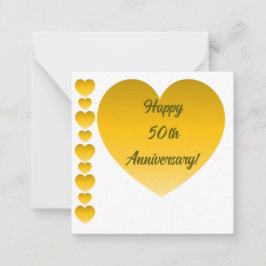 Happy 50th Anniversary Note Card Mitteilungskarte