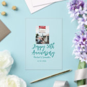Happy 50th anniversary photo turquoise bow name da acryleinladungen (In Situ (Hochzeit))