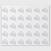Happy 50th anniversary purple name year simple geschenkpapier (Flach)