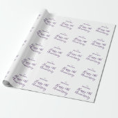 Happy 50th anniversary purple name year simple geschenkpapier (Ungerollt)