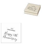 Happy 50th anniversary purple name year simple  gummistempel (Stempel)