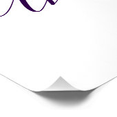Happy 50th anniversary purple name year simple poster (Ecke)