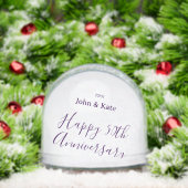 Happy 50th anniversary purple name year simple  schneekugeln (Weihnachten)
