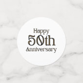 Happy 50th Anniversary Table Konfetti (Klein Vorderseite)