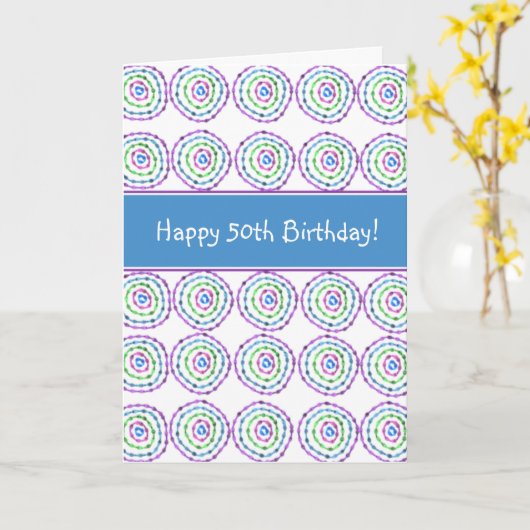 Happy 50th Birthday! Card Karte (Gelbe Blume)